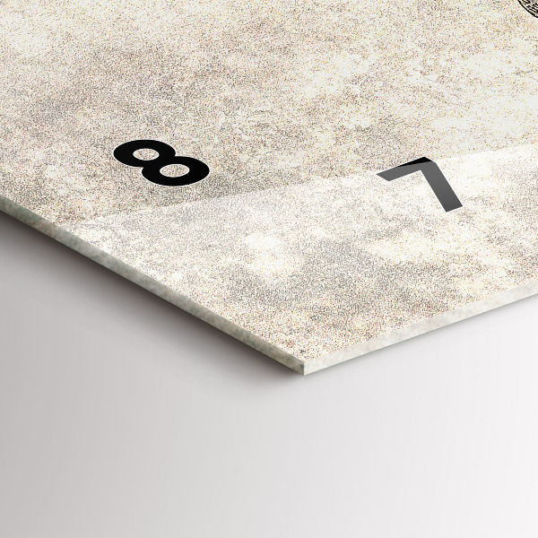 Ceas orizontale de perete din sticlă Harta lumii ziar