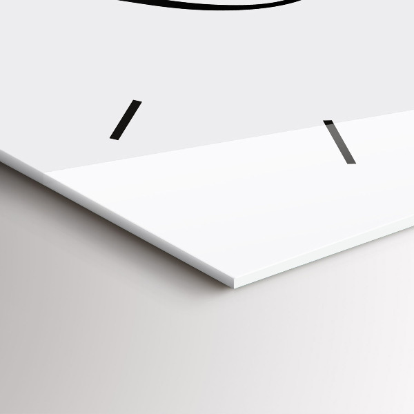 Ceas orizontale de perete din sticlă Inscripție de călătorie