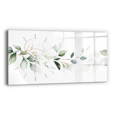 Ceas orizontale de perete din sticlă Lasă abstractia