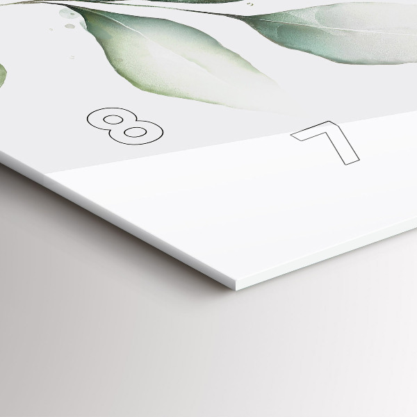 Ceas orizontale de perete din sticlă Lasă abstractia