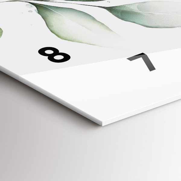 Ceas orizontale de perete din sticlă Lasă abstractia