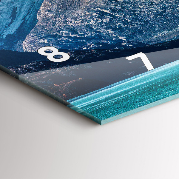 Ceas orizontale de perete din sticlă Balena de apă