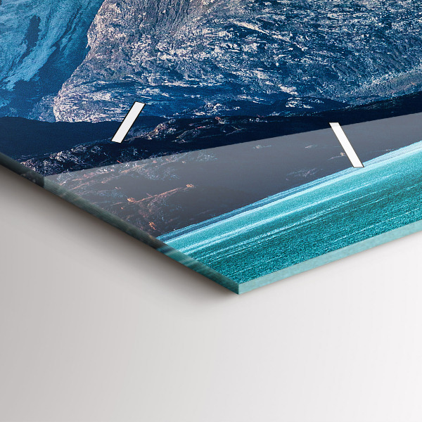 Ceas orizontale de perete din sticlă Balena de apă