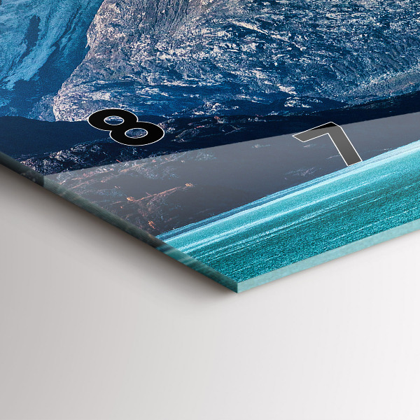 Ceas orizontale de perete din sticlă Balena de apă