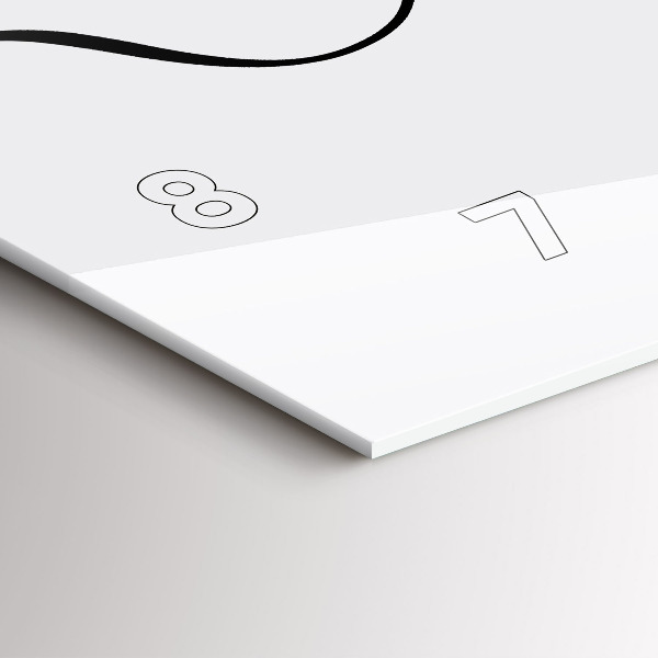 Ceas orizontale de perete din sticlă Inscripție de aventură