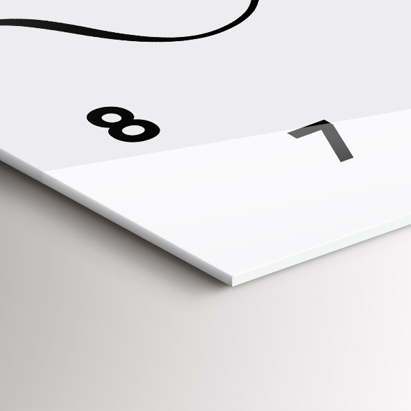 Ceas orizontale de perete din sticlă Inscripție de aventură