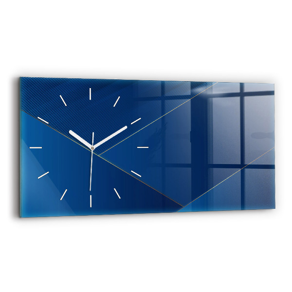 Ceas orizontale de perete din sticlă Abstracția ornamentală