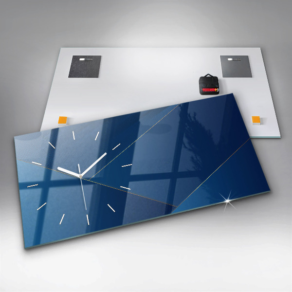 Ceas orizontale de perete din sticlă Abstracția ornamentală