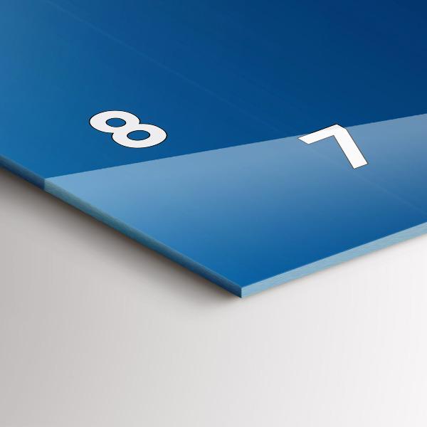 Ceas orizontale de perete din sticlă Abstracția ornamentală