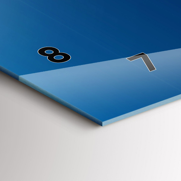 Ceas orizontale de perete din sticlă Abstracția ornamentală