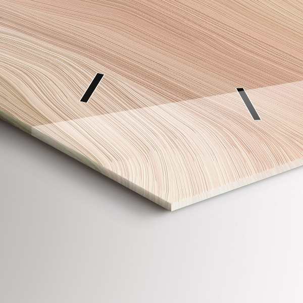 Ceas orizontale de perete din sticlă Abstracția valurilor