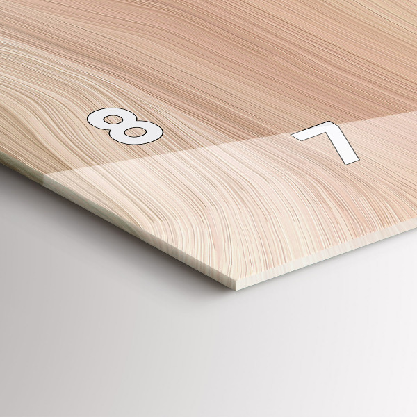 Ceas orizontale de perete din sticlă Abstracția valurilor