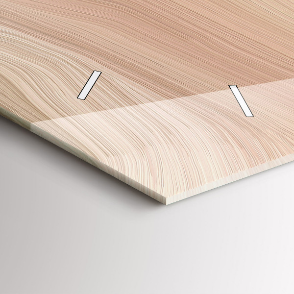 Ceas orizontale de perete din sticlă Abstracția valurilor