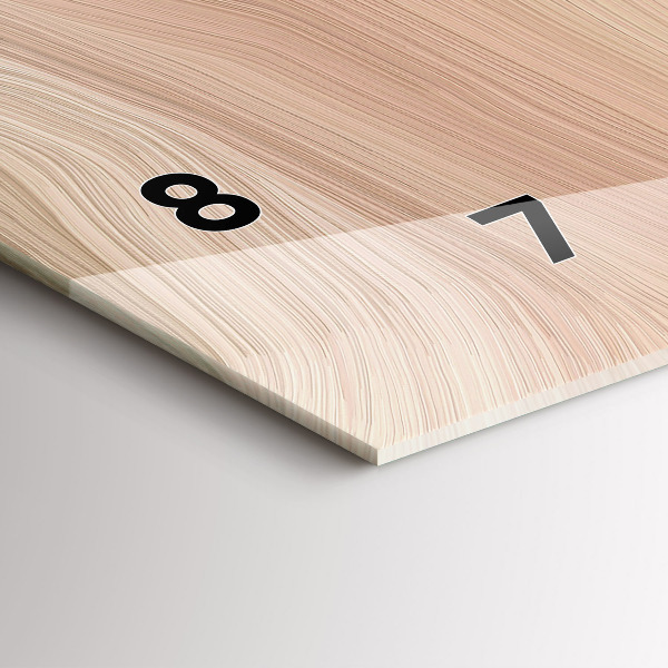 Ceas orizontale de perete din sticlă Abstracția valurilor