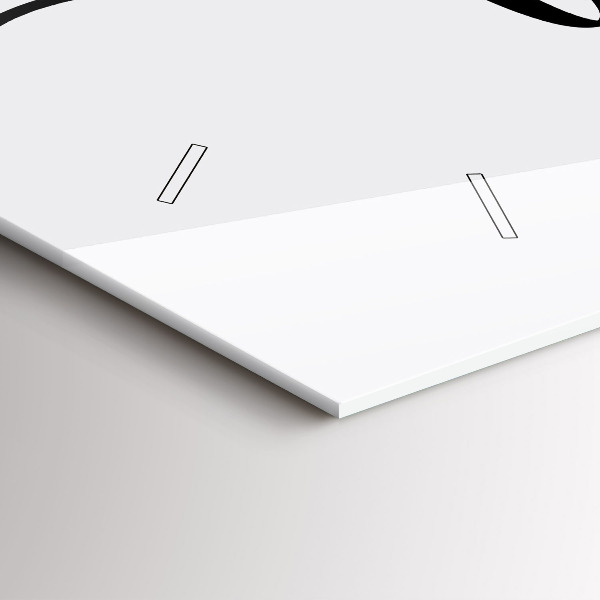 Ceas orizontale de perete din sticlă Inscripția familiei