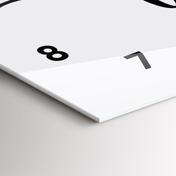 Ceas orizontale de perete din sticlă Inscripția familiei