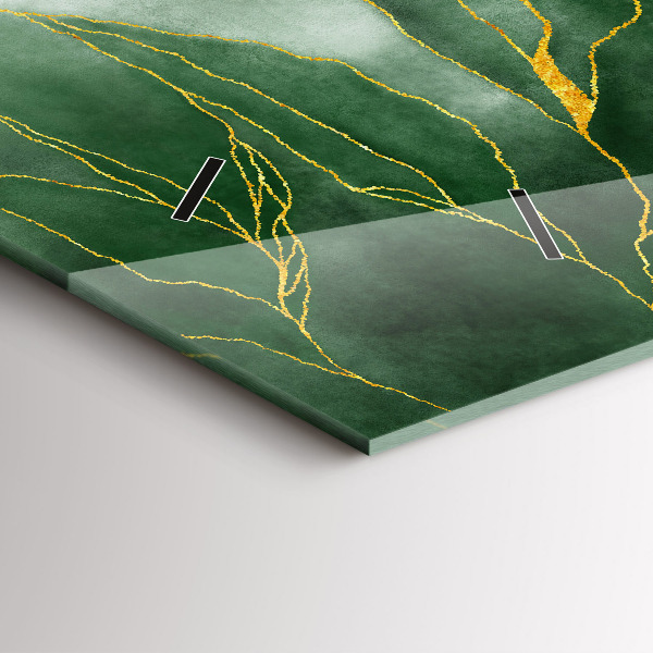 Ceas orizontale de perete din sticlă Lasă abstractia