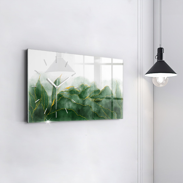 Ceas orizontale de perete din sticlă Lasă abstractia