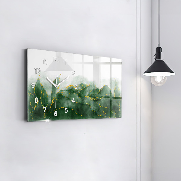 Ceas orizontale de perete din sticlă Lasă abstractia