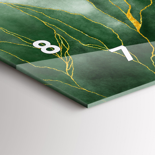 Ceas orizontale de perete din sticlă Lasă abstractia