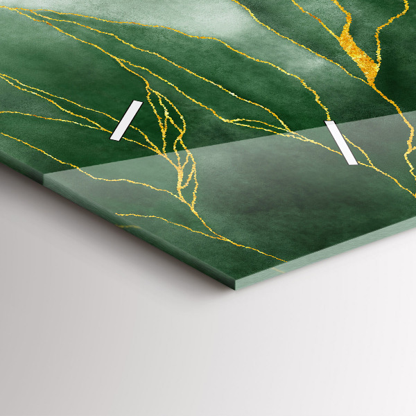 Ceas orizontale de perete din sticlă Lasă abstractia