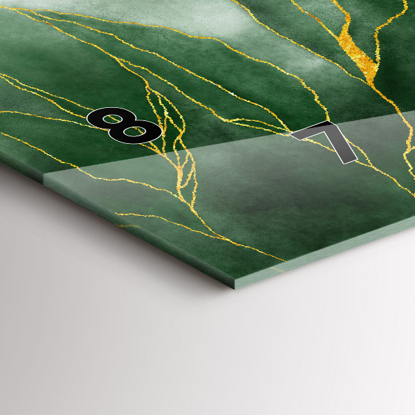 Ceas orizontale de perete din sticlă Lasă abstractia