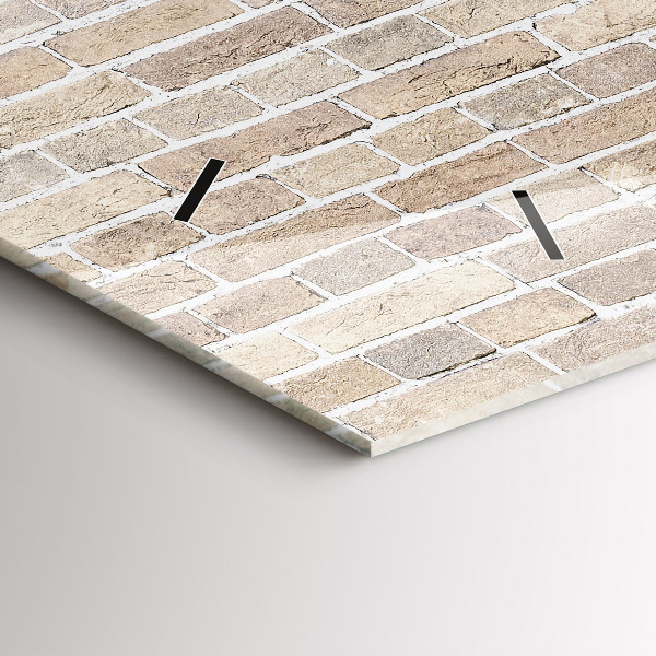 Ceas orizontale de perete din sticlă Zid de cărămidă