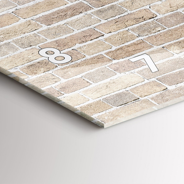 Ceas orizontale de perete din sticlă Zid de cărămidă