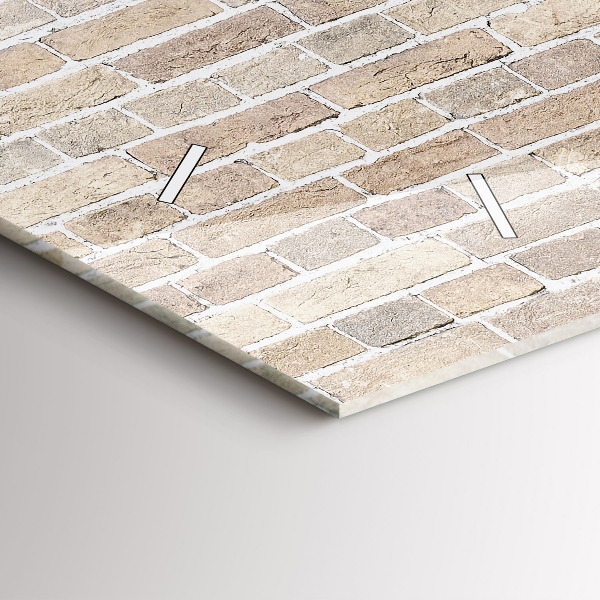 Ceas orizontale de perete din sticlă Zid de cărămidă