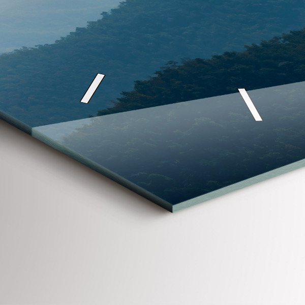 Ceas orizontale de perete din sticlă Abstracția peisajului