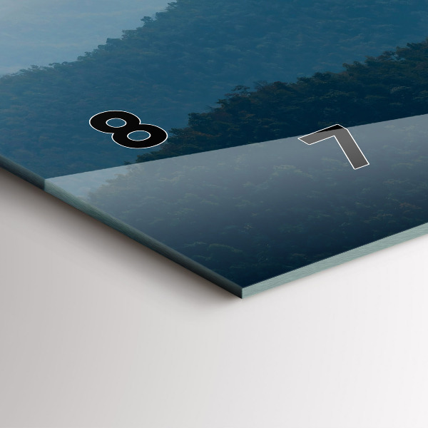 Ceas orizontale de perete din sticlă Abstracția peisajului