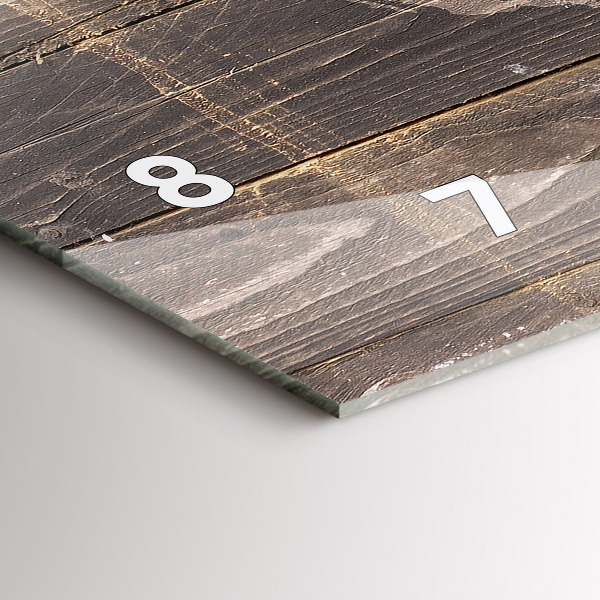 Ceas orizontale de perete din sticlă Harta lumii pe lemn