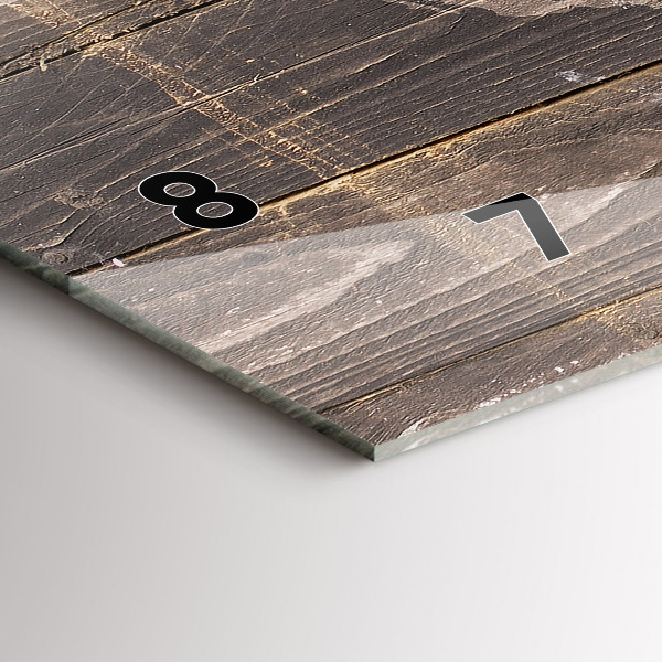 Ceas orizontale de perete din sticlă Harta lumii pe lemn