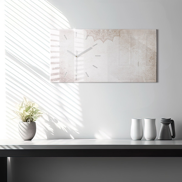 Ceas orizontale de perete din sticlă Model decorativ