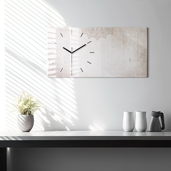 Ceas orizontale de perete din sticlă Model decorativ