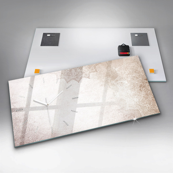 Ceas orizontale de perete din sticlă Model decorativ