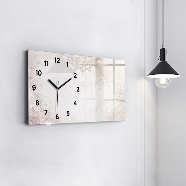 Ceas orizontale de perete din sticlă Model decorativ