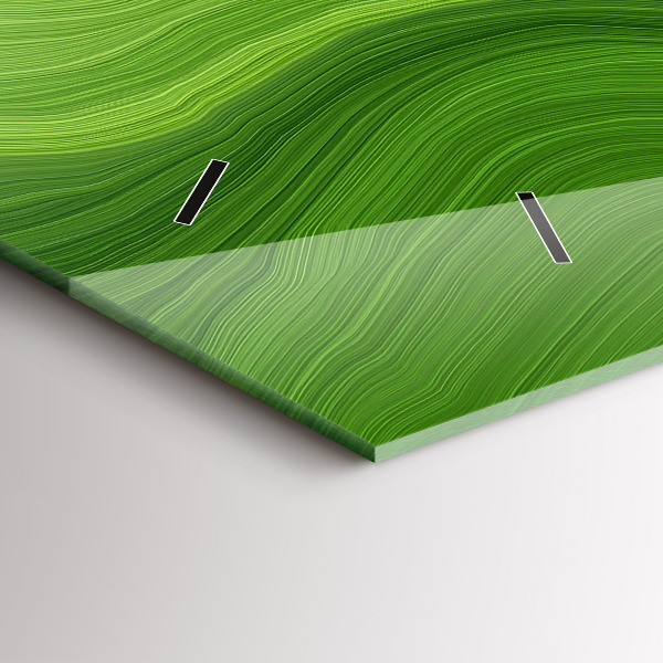 Ceas orizontale de perete din sticlă Valuri moderne