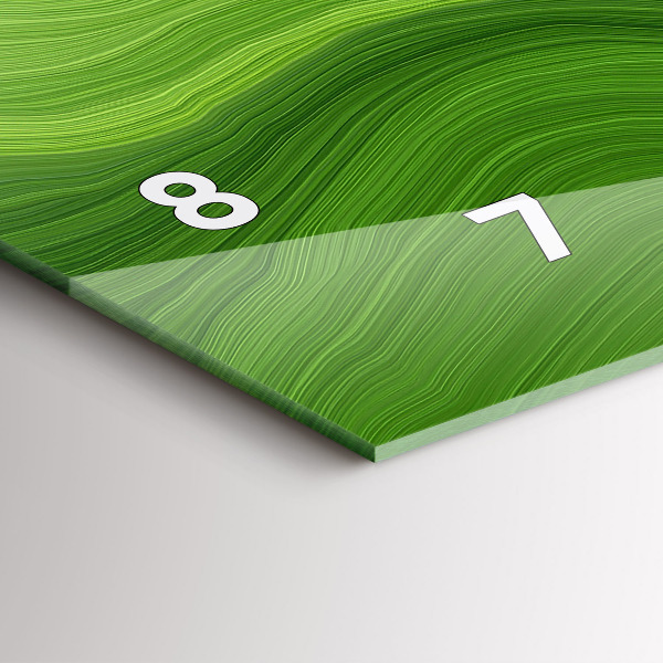 Ceas orizontale de perete din sticlă Valuri moderne