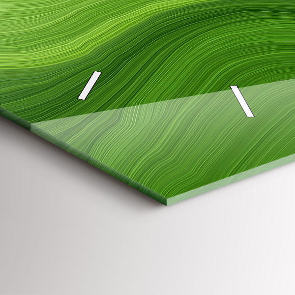 Ceas orizontale de perete din sticlă Valuri moderne