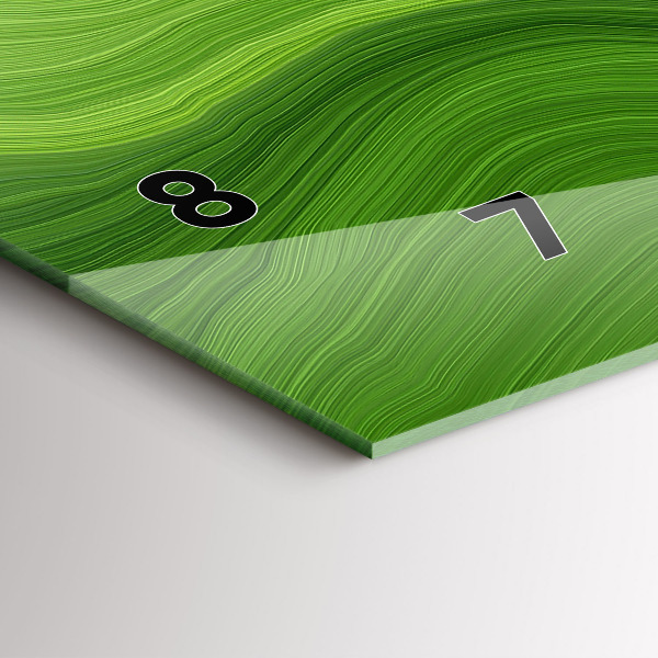 Ceas orizontale de perete din sticlă Valuri moderne