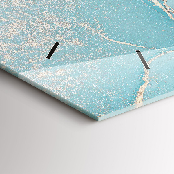 Ceas orizontale de perete din sticlă Marmură decorativă