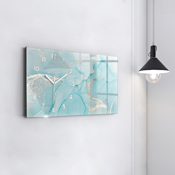 Ceas orizontale de perete din sticlă Marmură decorativă