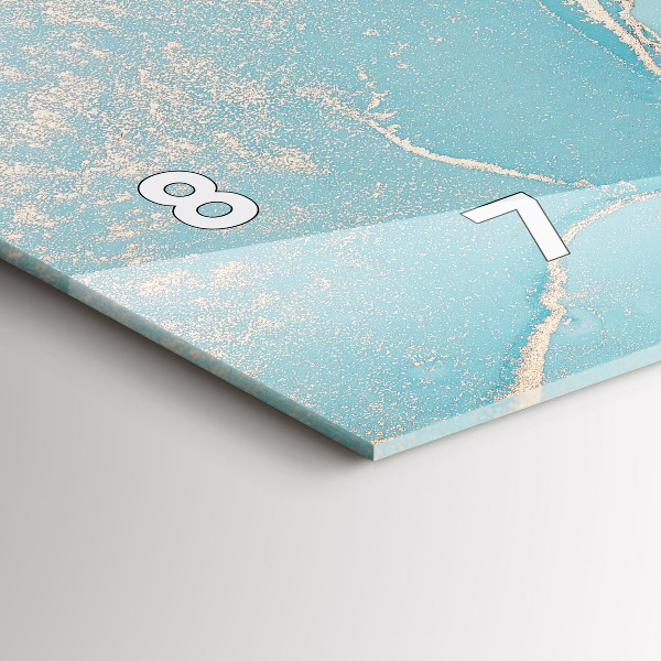 Ceas orizontale de perete din sticlă Marmură decorativă