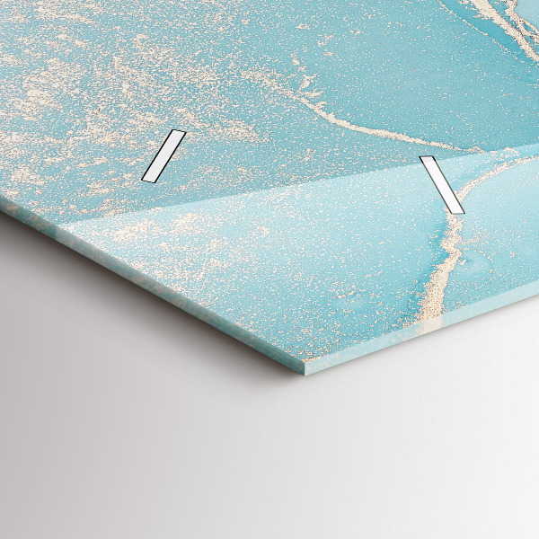 Ceas orizontale de perete din sticlă Marmură decorativă