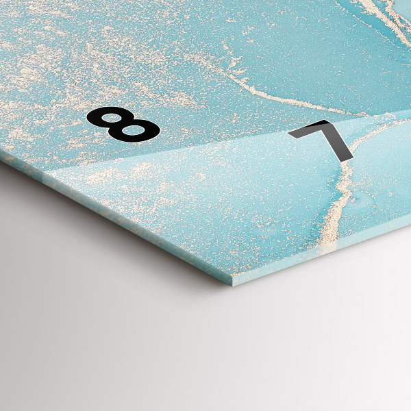 Ceas orizontale de perete din sticlă Marmură decorativă