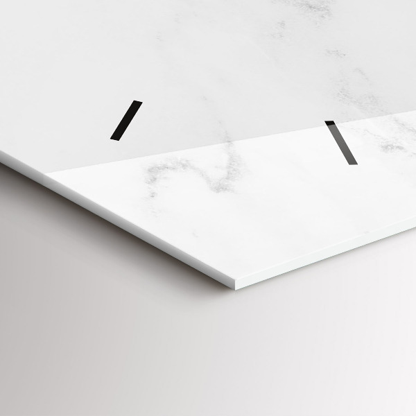 Ceas orizontale de perete din sticlă Marmură