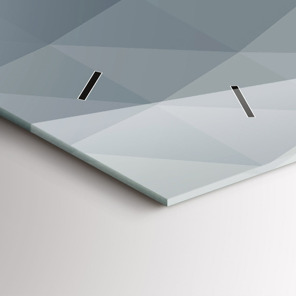 Ceas orizontale de perete din sticlă Abstracția valurilor