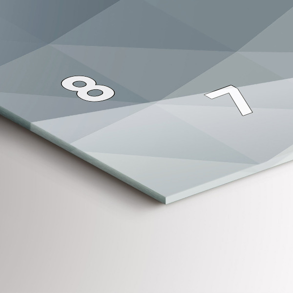 Ceas orizontale de perete din sticlă Abstracția valurilor