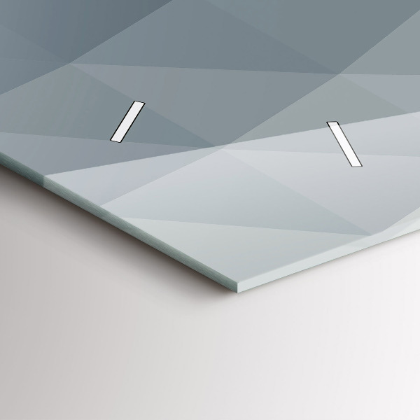 Ceas orizontale de perete din sticlă Abstracția valurilor